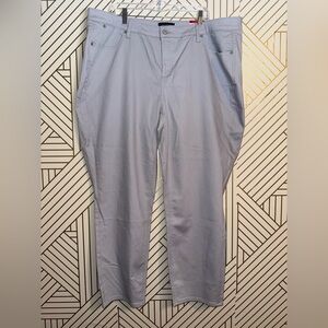 Talbots Slim Ankle Light Gray Women's Pants size 22W